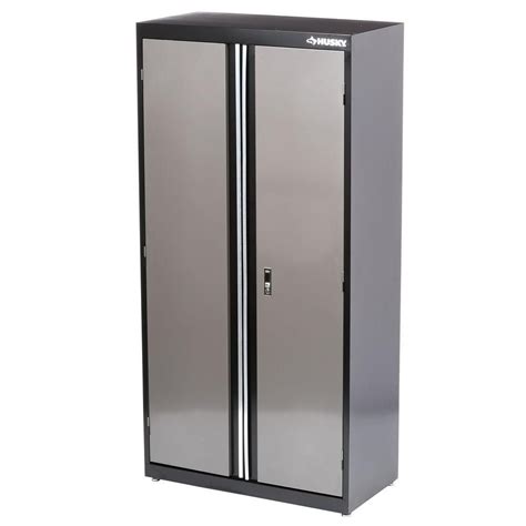 husky black and gray welded steel floor cabinet|Husky 36 inch. x 72 inch. Welded Floor Cabinet.